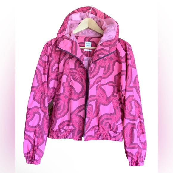 HERMÈS ❌SOLD❌FANTASIE D’ETRIERS PINK WINDBREAKER JACKET NEW 2023 SPRING - Picture 2 of 12